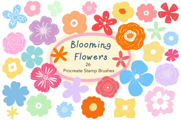 Blooming Flowers Stamp Brushes for Procreate