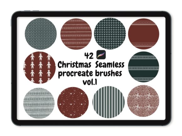 Elevate Holiday Designs with 42 Procreate Christmas Brushes