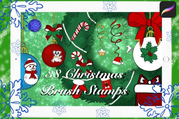 Elevating Holiday Designs with Christmas Stamps Brushes for Procreate