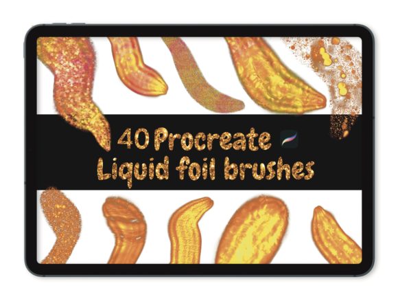 Evaluating the 40 Liquid Foil Brushes for Procreate Collection