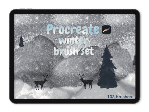 Master Winter Art with 103 Procreate Brushes