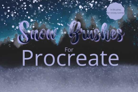 Master Winter Art with Snow Brushes for Procreate X 14