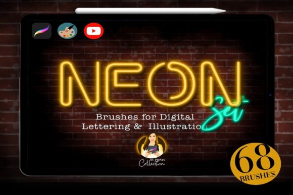 Mastering Digital Luminescence: An Evaluation of the Neon Procreate Set 68 Brushes
