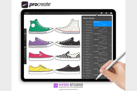 Sketch Perfect Shoes with Procreate Stamp Brushes