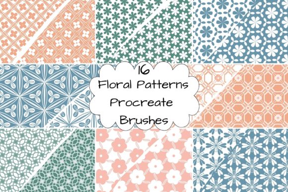 Streamline Your Digital Art Workflow with 16 Floral Patterns Procreate Brushes